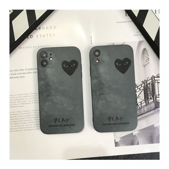 お洒落人気新品 ブランド コムデギャルソン CDG PLAY 携帯電話 ケース iPhone 12mini/12 Pro/12 Pro Max/11 PRO/MAX/XS/8/7 plus スマホケース ケース シリコーン素材男性と女性[#case20210410]