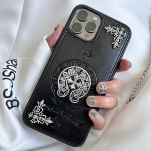 【2022新作】 人気 Chrome Hearts / クロムハーツ 皮質素材 iPhone 13 mini/13 Pro/13 Pro Max/12/12 Pro/12 Pro Max/11 /XS/8/7 plus ケース 激安販売中 ブランド最新入荷！ [#case2022082514]