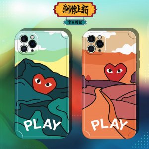 【2021新作】人気新品 ブランド コムデギャルソン CDG PLAY 携帯電話 ケース iPhone 12/12 Pro/12 Pro Max/11 PRO/MAX/XS/8/7 plus スマホケース ケース シリコーン素材 [#ls2021070410]