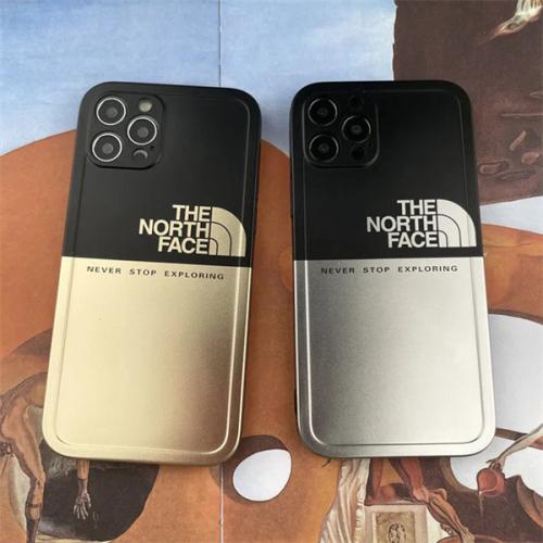 ノース フェイス iphone ケース iphone15/15pro/15pro maxケース 高級感 人気 iphone14/14pro/14pro maxケース 銀金メッキ デザイン iphone13/13pro maxケース シンプル