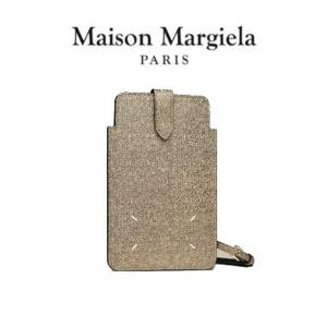 Maison Margiela メゾンマルジェラ スマホケース テックアクセサリー iPhone 全機種応対 リアーナ ユニセックス 無地 レザー 本革 スマホショルダー ショルダー付きスマホケース