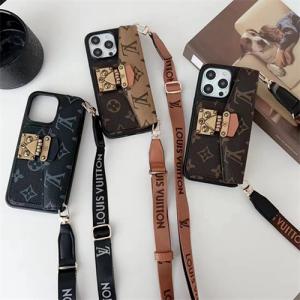 Lv ルイヴィトンiphone14 15 pro 15 plusケースブランドカード入れハイブランドiphone14pro/14 15plusカバー韓国風iphone14/13/15pro maxケースレディース斜め掛けアイフォン15/14/13/ 12 pro maxケースパロディー